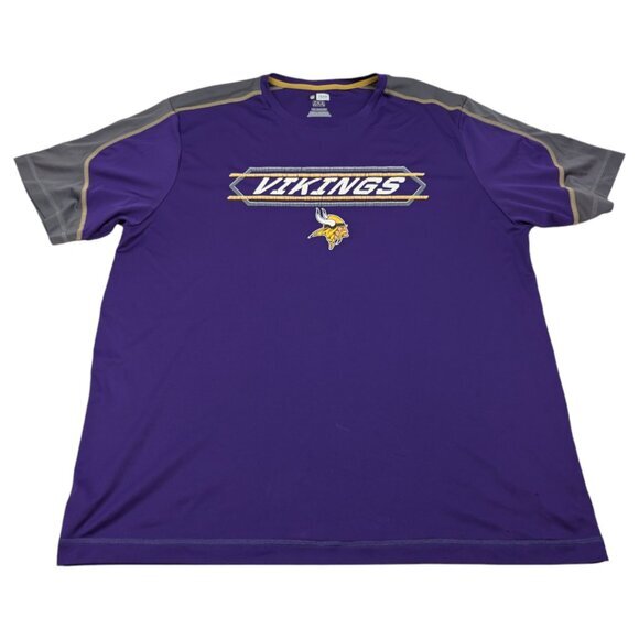 Mens Y2K NFL Team Apparel TX3‎ Cool Minnesota Vikings Short Sleeve Shirt 2XL - Picture 1 of 8